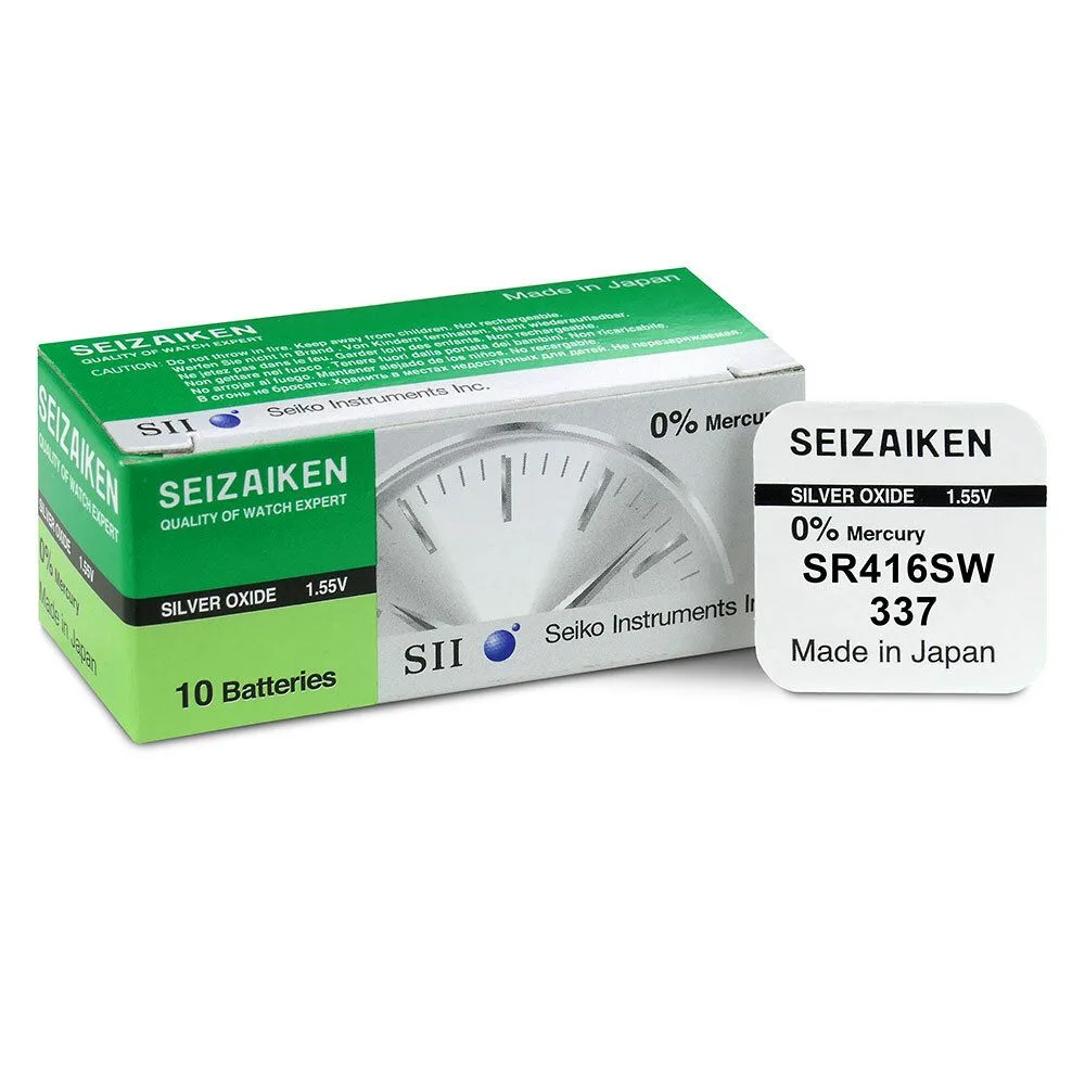 SEIZAIKEN 337 SR416SW Silver Oxide Batteries 1.55V - JAPAN
