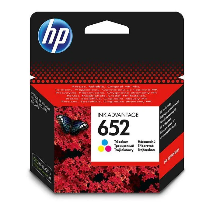 خرطوشة حبر HP 652 أصلية - ملوّن - F6V24AE