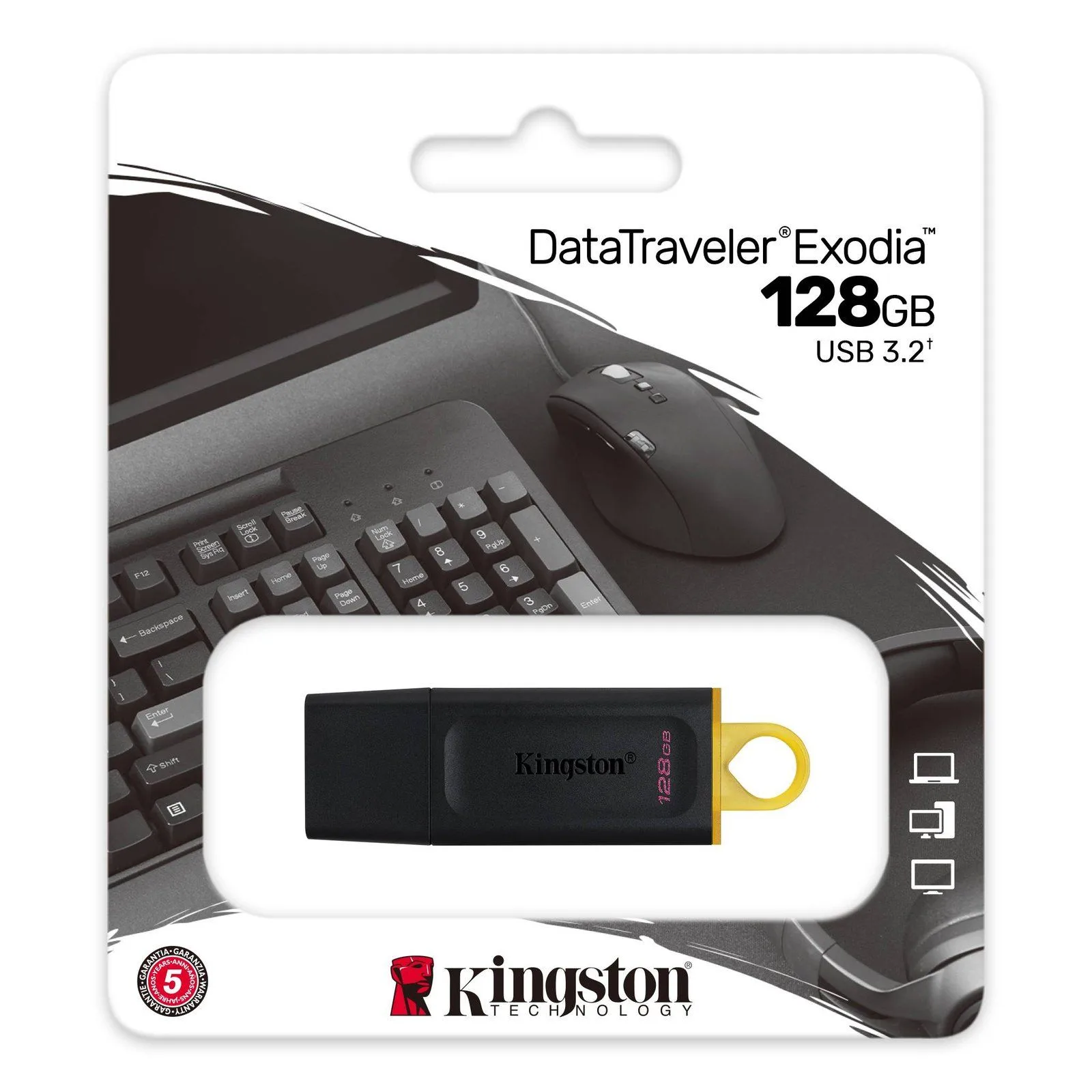 Kingston 128GB DataTraveler Exodia USB A 3.2 Flash Drive