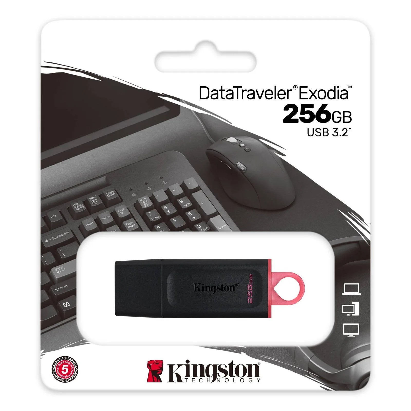Kingston 256GB DataTraveler Exodia USB A 3.2 Flash Drive