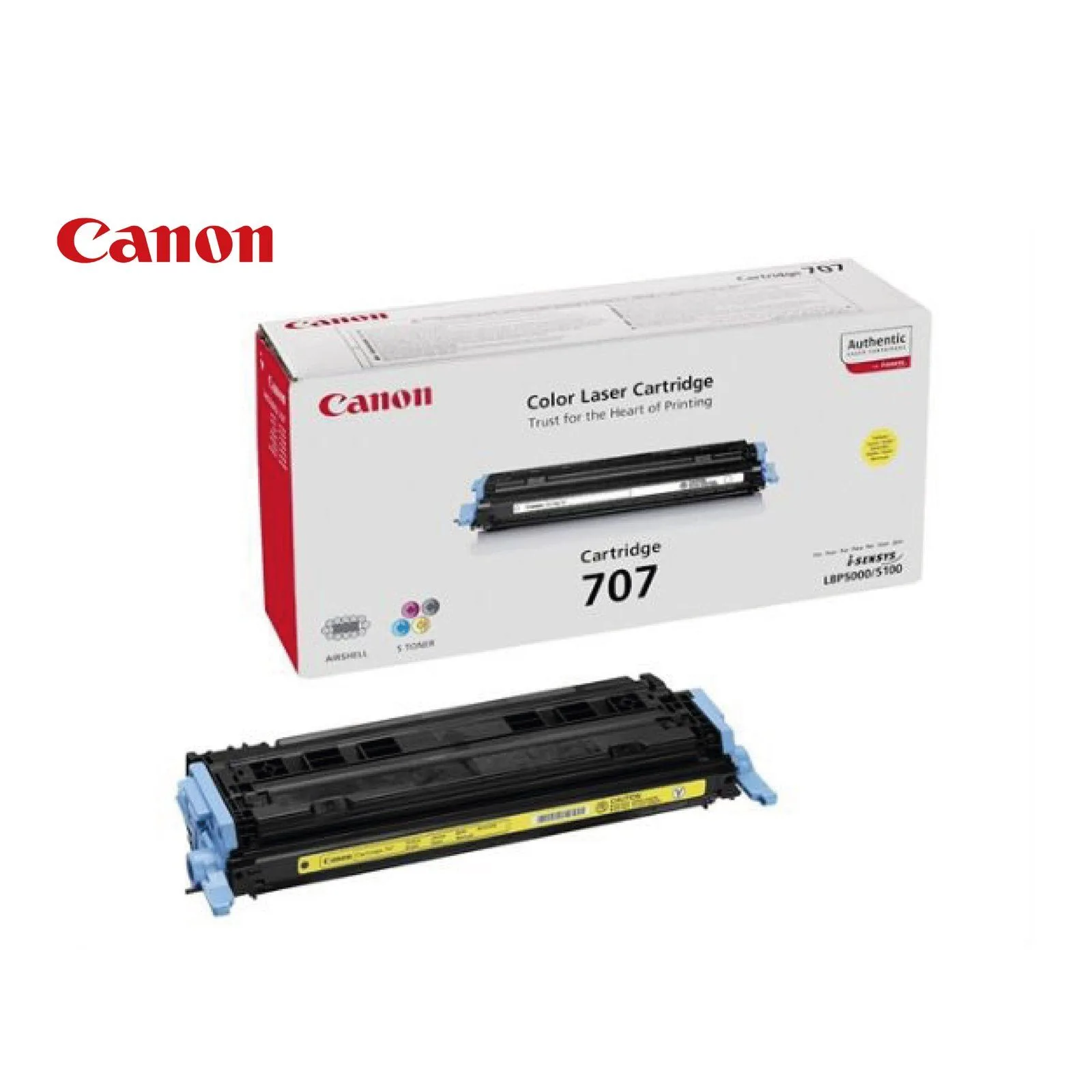 Canon 707 Yellow Original Laser Toner Cartridge - Genuine
