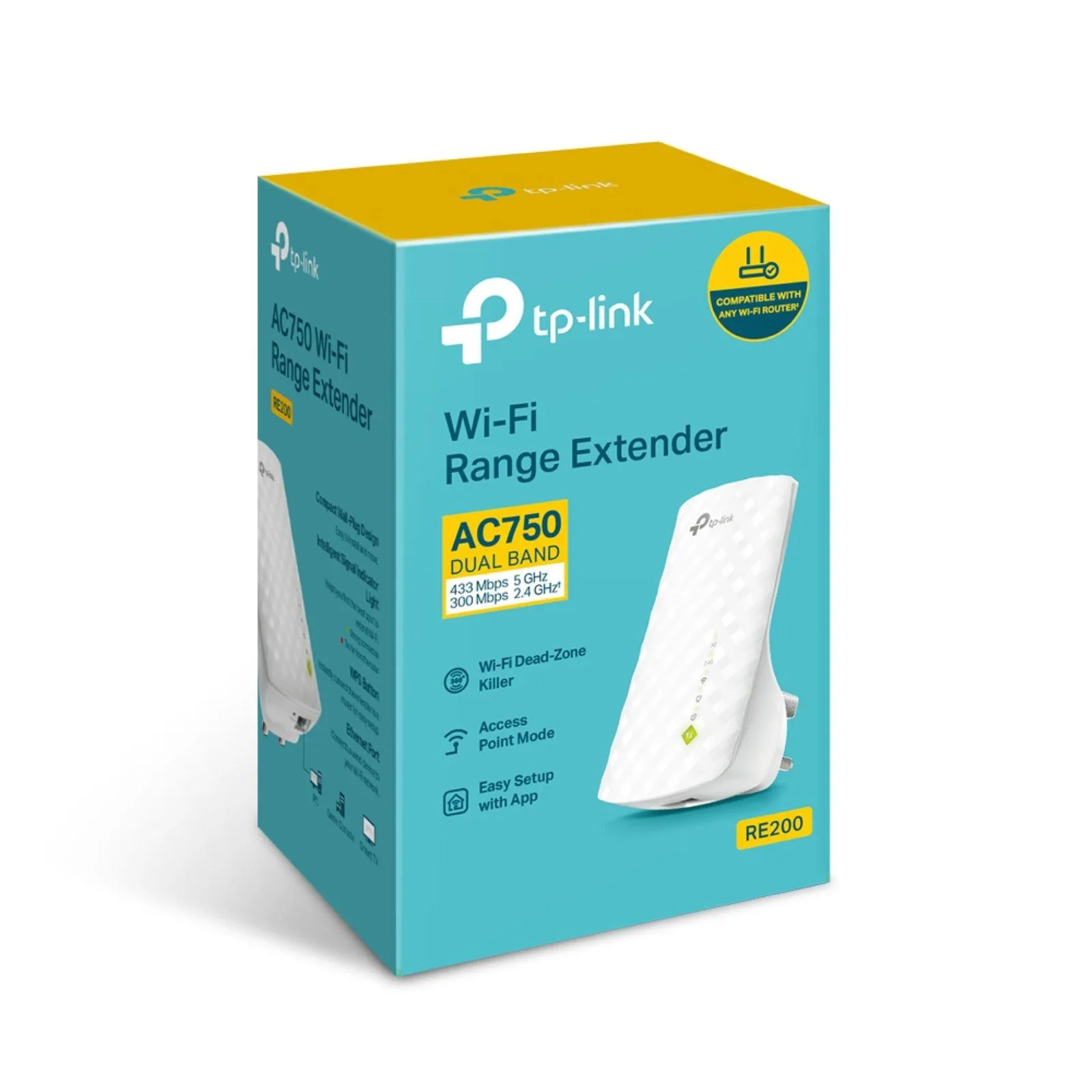 TP-Link AC750 Mesh Wi-Fi Range Extender - RE200
