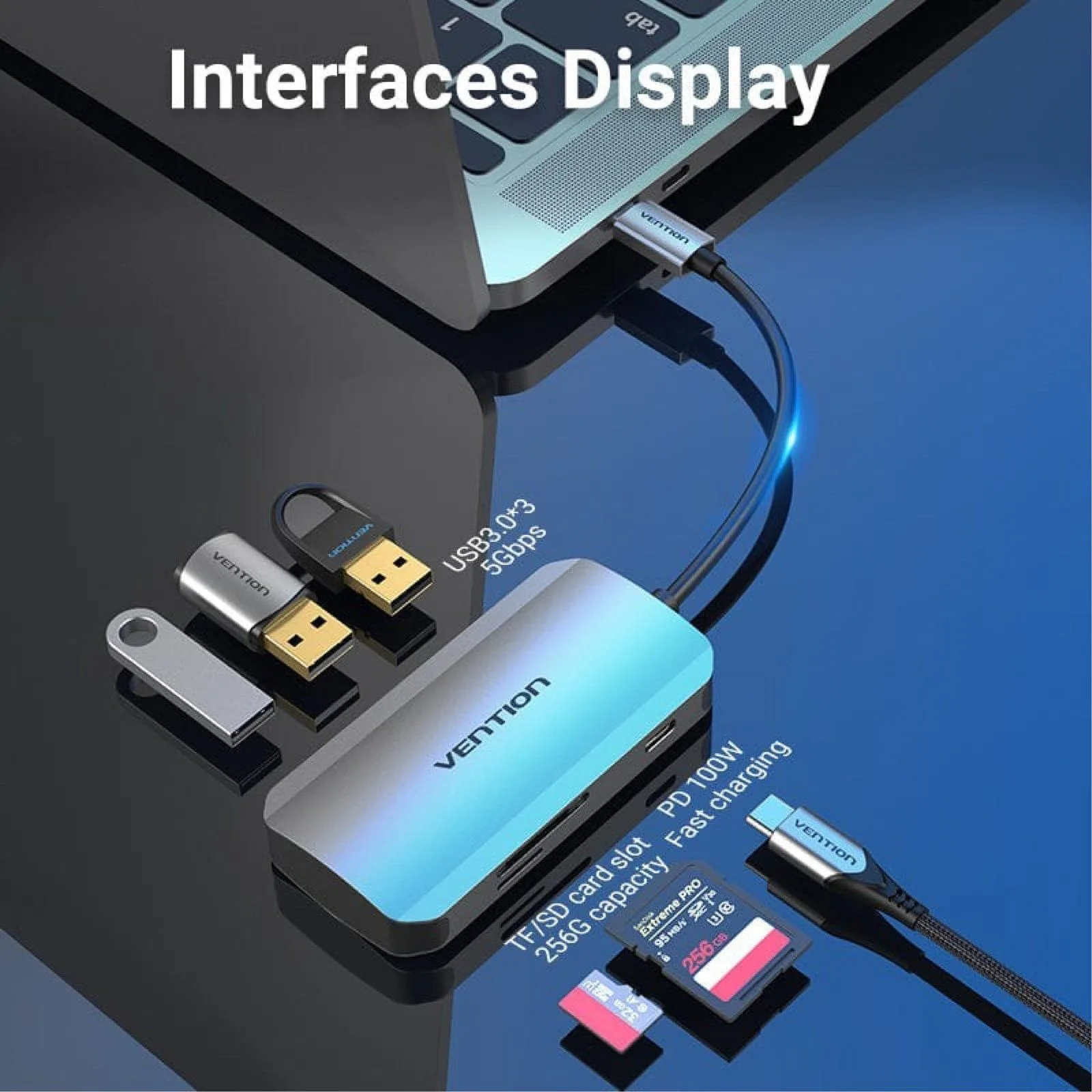 Vention 6-in-1 USB-C Hub - TNHHB