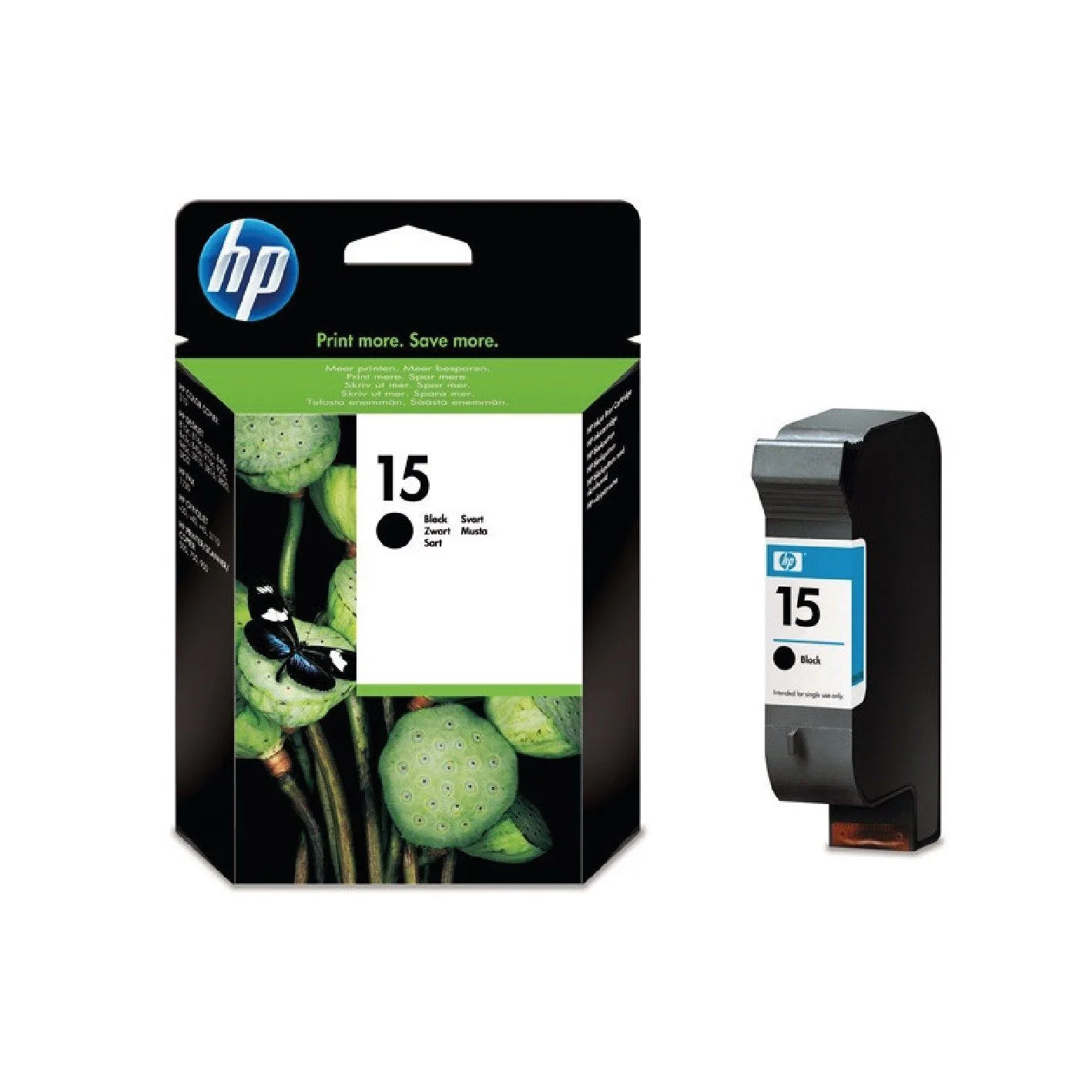 HP 15 Black Original Ink Cartridge - C6615DE