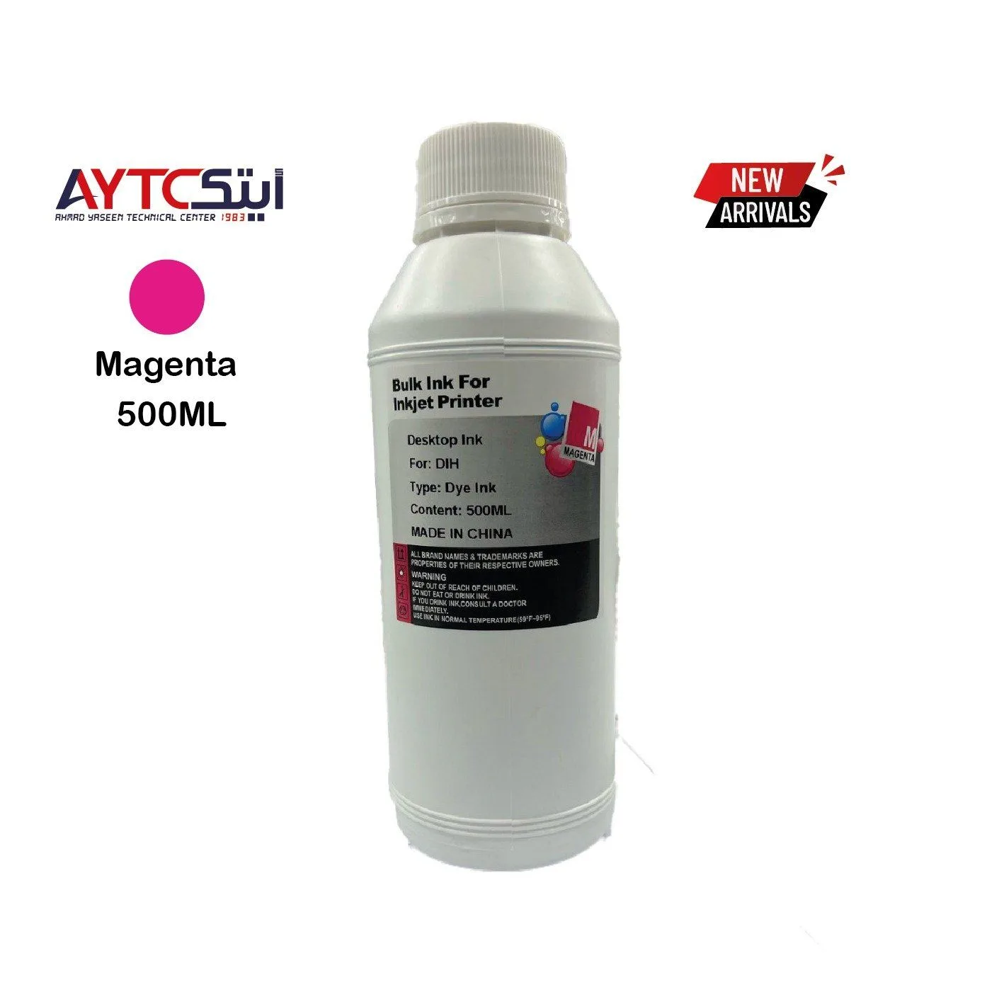 Magenta Bulk 500ML Refill Dye Based Ink Use For Inkjet Printer