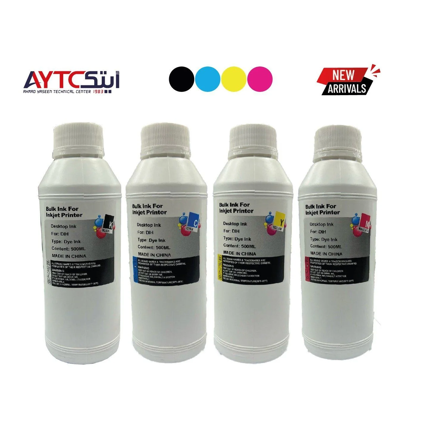 Bulk XL Package 4-Color ( C-M-Y-K ) Refill Dye Based Ink Use For Inkjet Printer