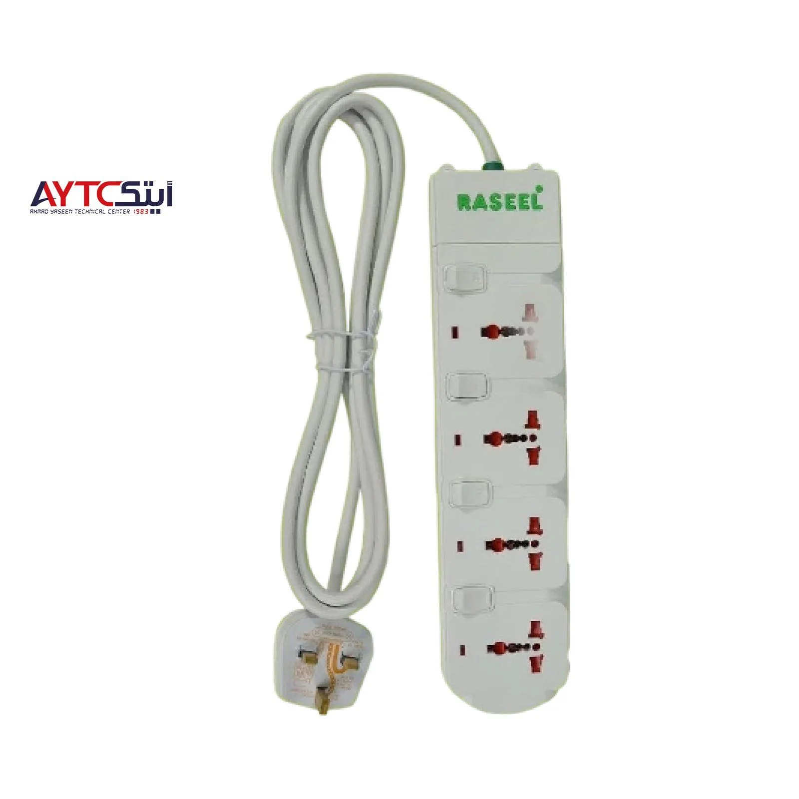 Raseel MK Power Strip 4-Universal Socket 13A - 3m Length