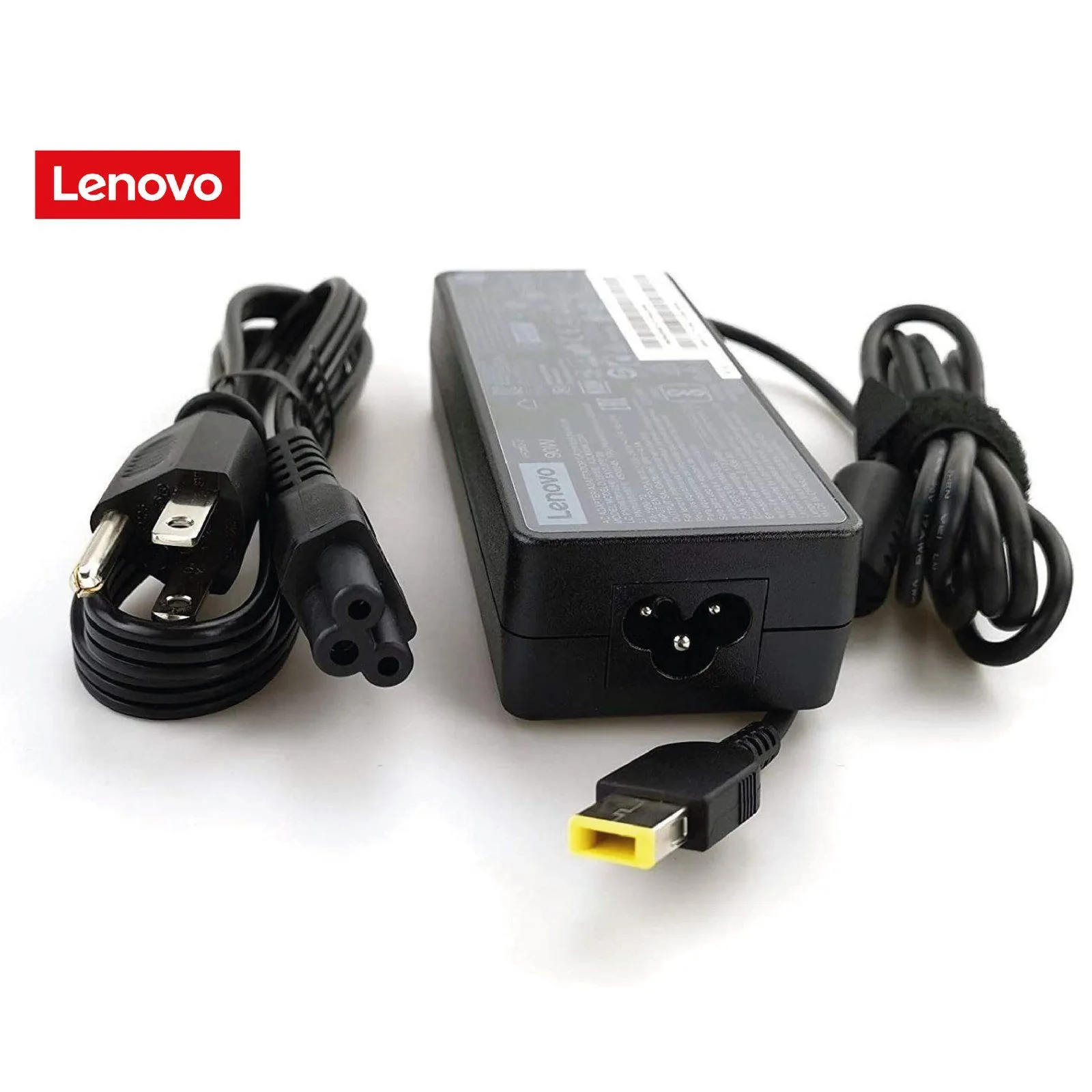 شاحن لابتوب Lenovo أصلي قدرة 90 واط 20 فولت - 3.25/4.5 أمبير / رأس USB أصفر