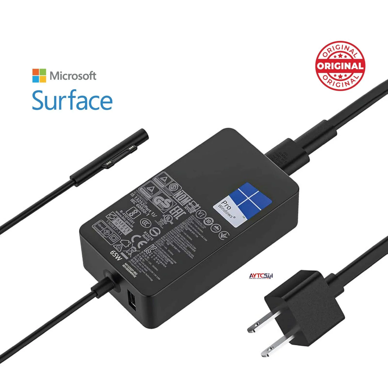 Microsoft Surface Pro 65W Power Adapter – 15V – 4A - Genuine