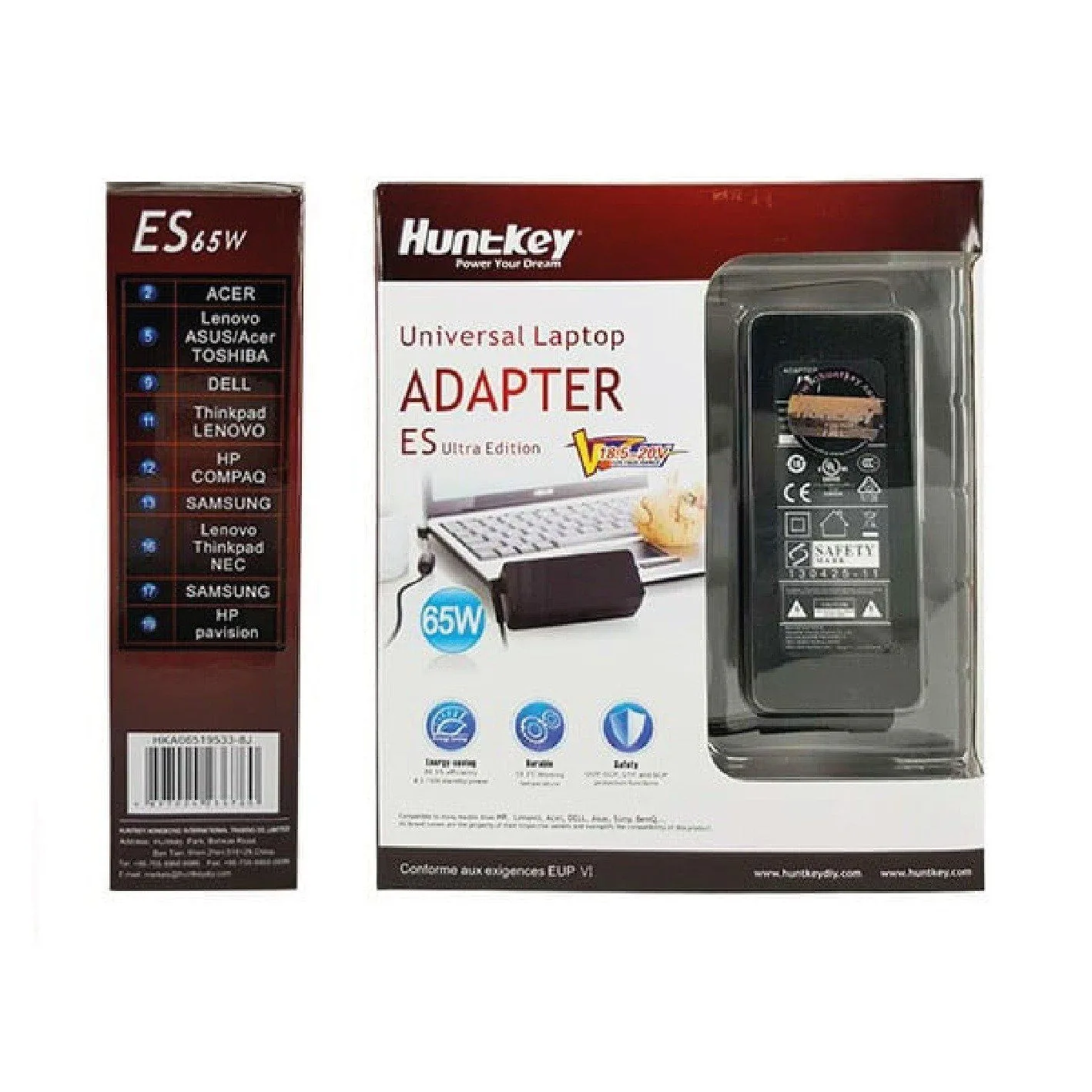 شاحن لابتوب عام Huntkey ES Ultra قدرة 65 واط