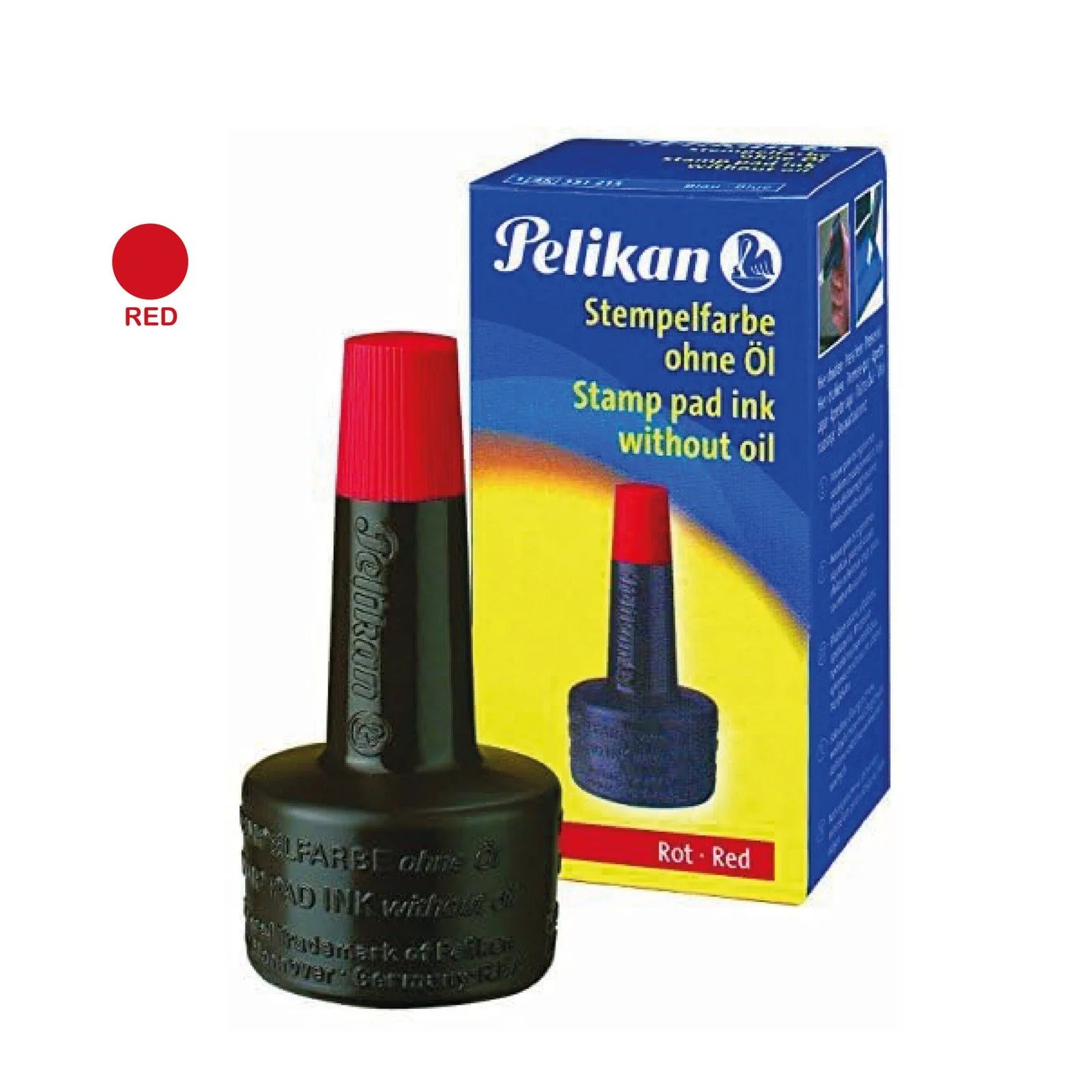 Pelikan STAMP PAD INK RED COLOR High Quality 30ML