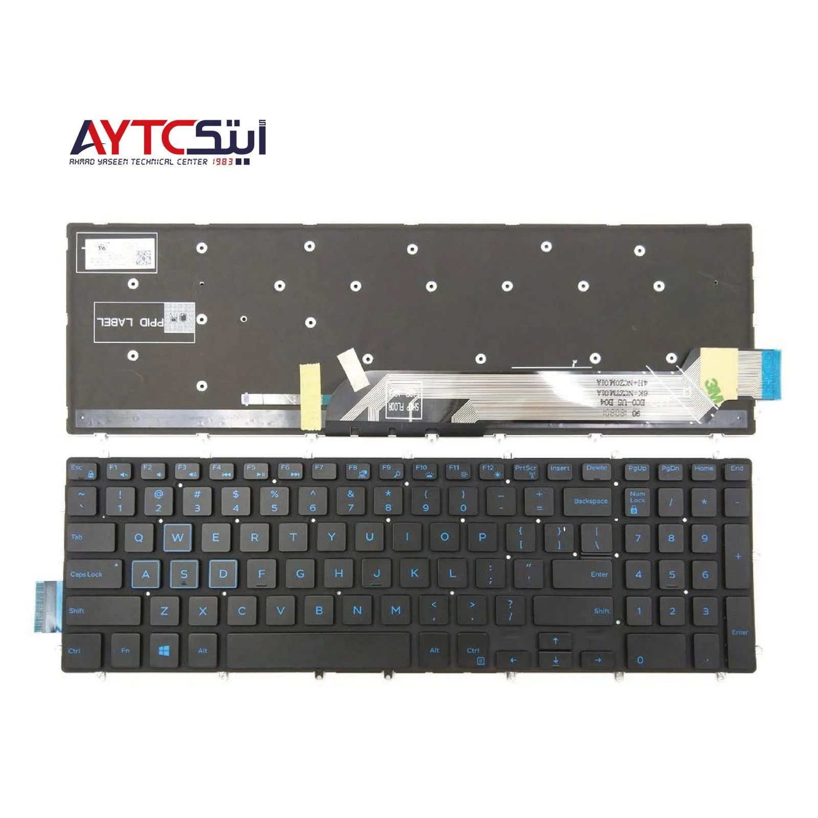 Laptop Keyboard for DELL INSPIRON G3 15 Gaming - English & Arabic Layout Black-Bule With Backlit
