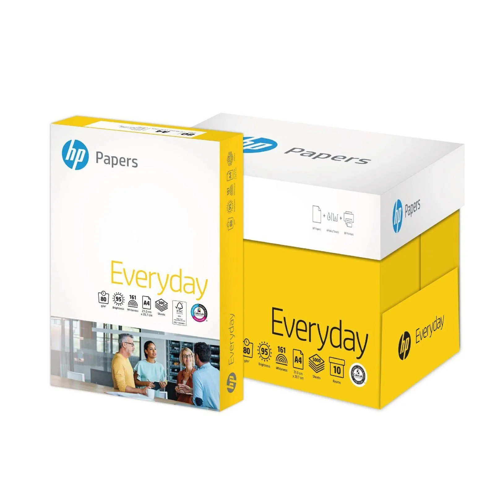 ورق تصوير وطباعة HP Everyday أبيض A4 بوزن 80 غرام - رزمة 500 ورقة