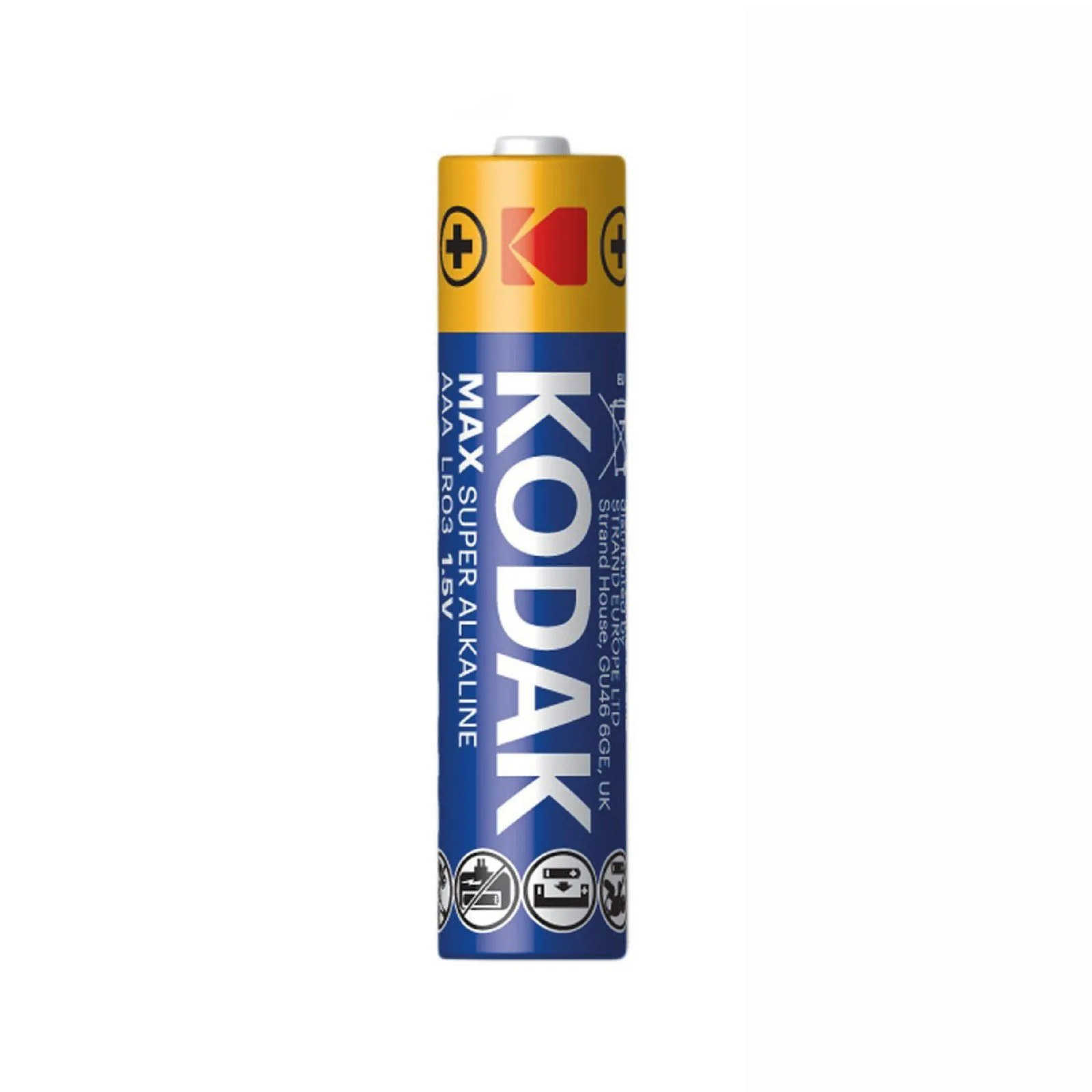بطاريات KODAK MAX قلوية حجم AAA بجهد 1.5 فولت - عبوة قطعتين