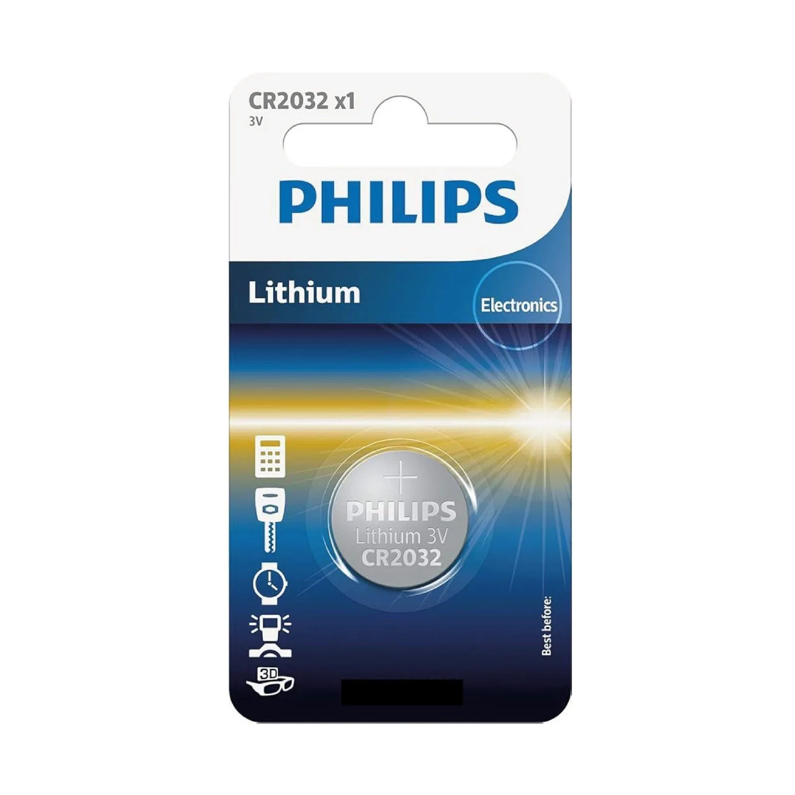 بطارية ليثيوم PHILIPS CR2032 بجهد 3 فولت