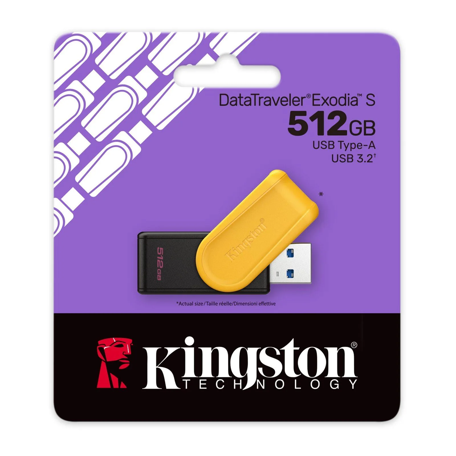 Kingston 512GB DataTraveler® Exodia™ S USB A 3.2 Gen 1 Flash Drive