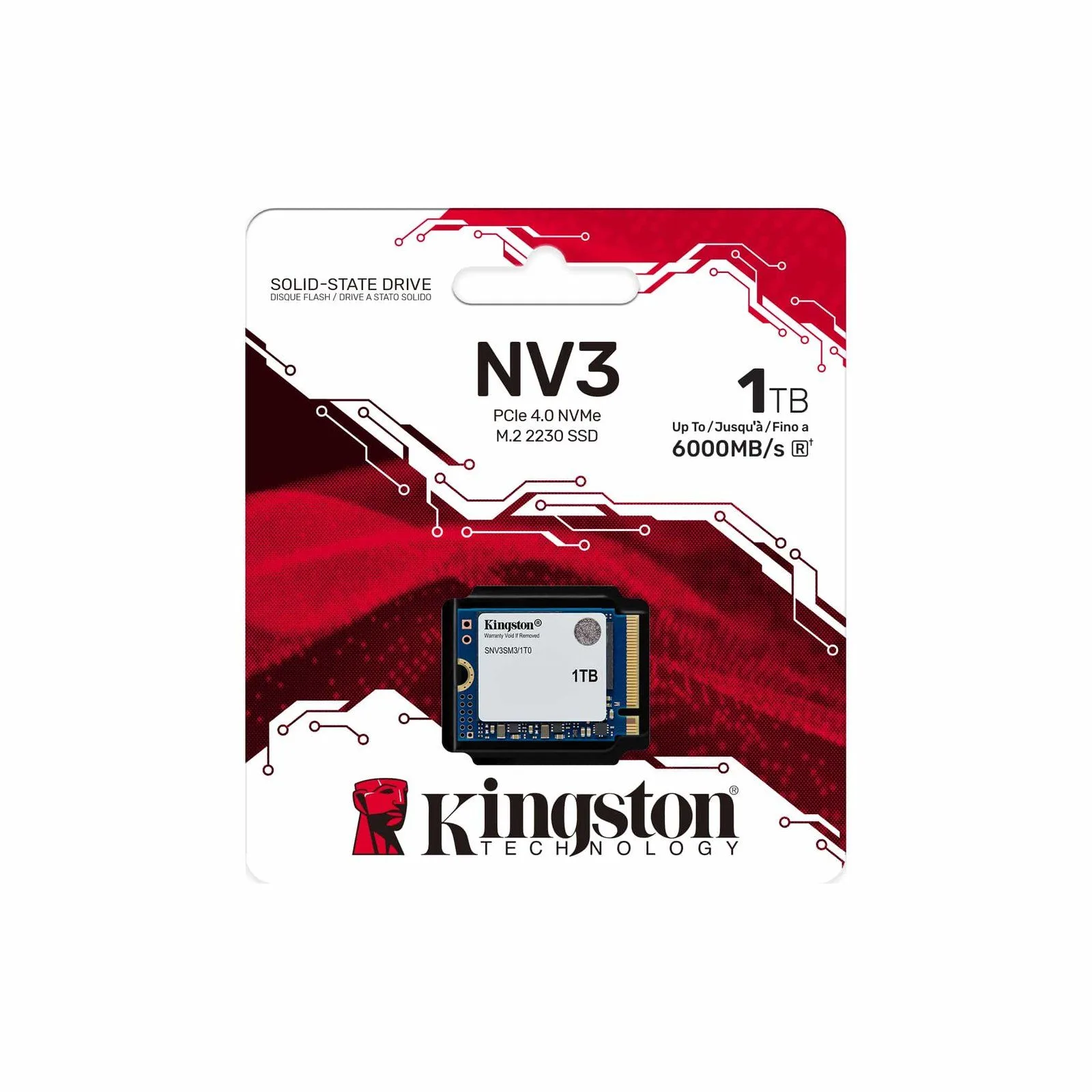 Kingston NV3 1TB M.2 2230 NVMe PCIe 4.0 Gen 4x4 3D Nand Internal SSD Up to 6000 MB/s