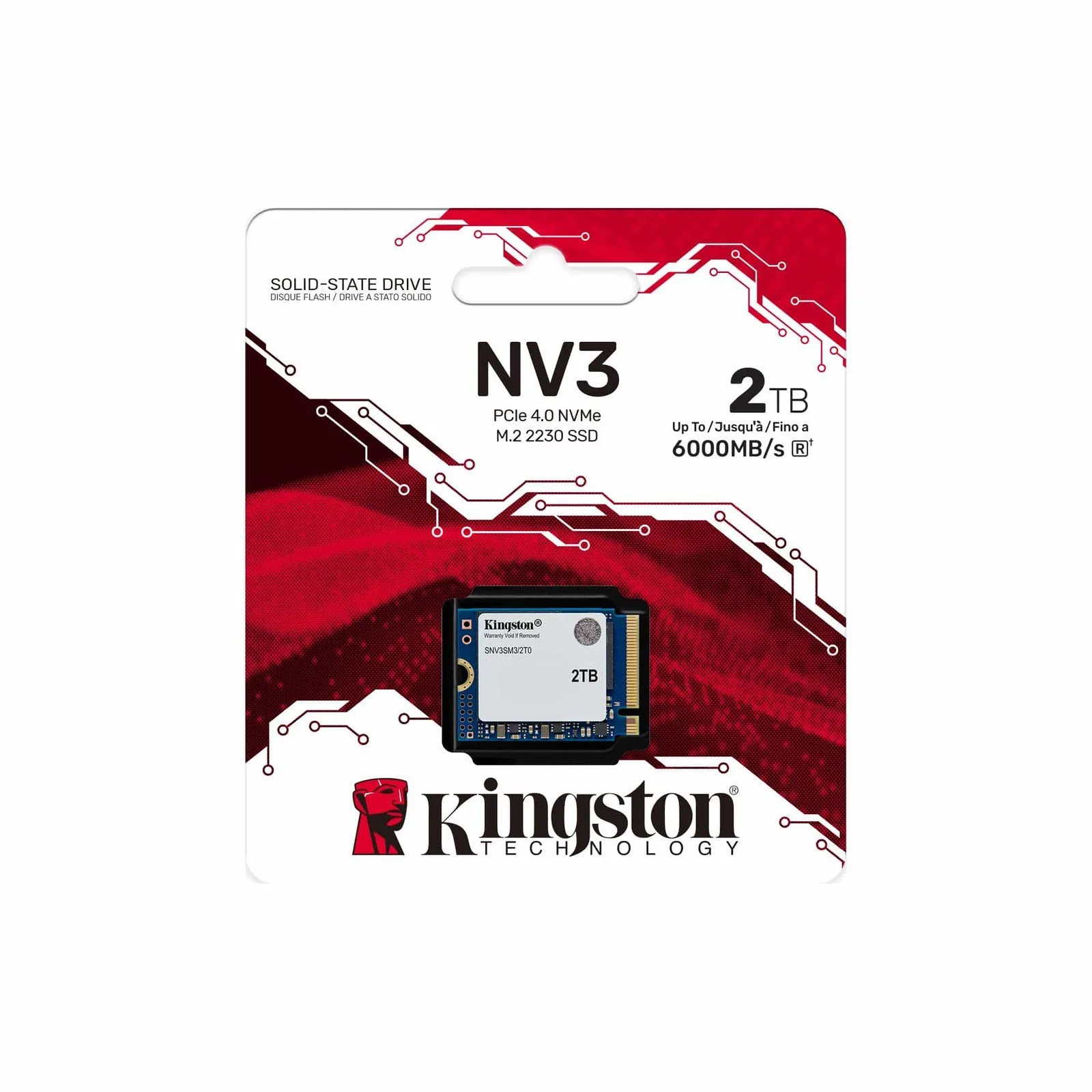 Kingston NV3 2TB M.2 2230 NVMe PCIe 4.0 Gen 4x4 3D Nand Internal SSD Up to 6000 MB/s
